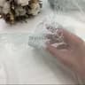 Вышивка на сетке мятная 22 см 1