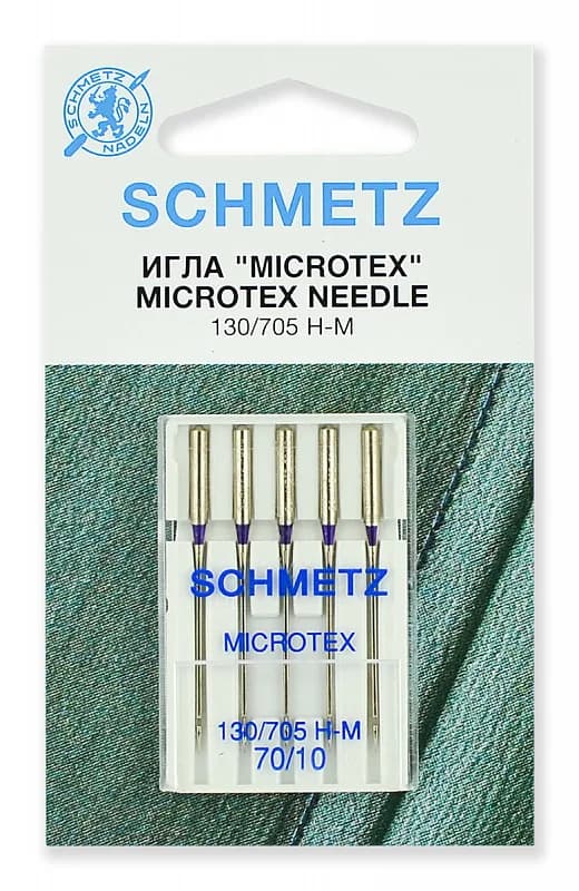 Иглы микротекс Schmetz 130/705H-M № 70, уп.5 игл