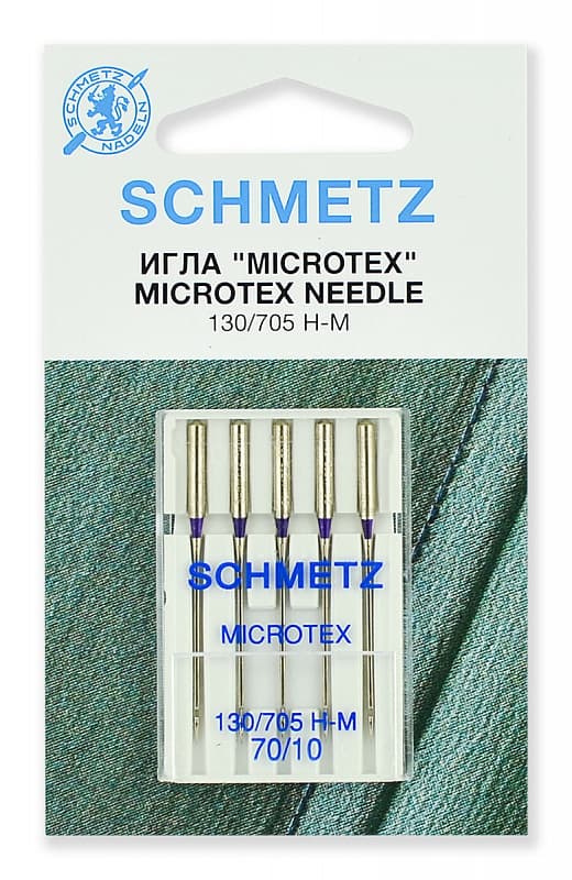 Иглы микротекс Schmetz 130/705H-M № 70, уп.5 игл