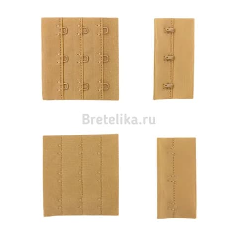 Застежка тканевая, 57 мм, 3*3, песочно-бежевая