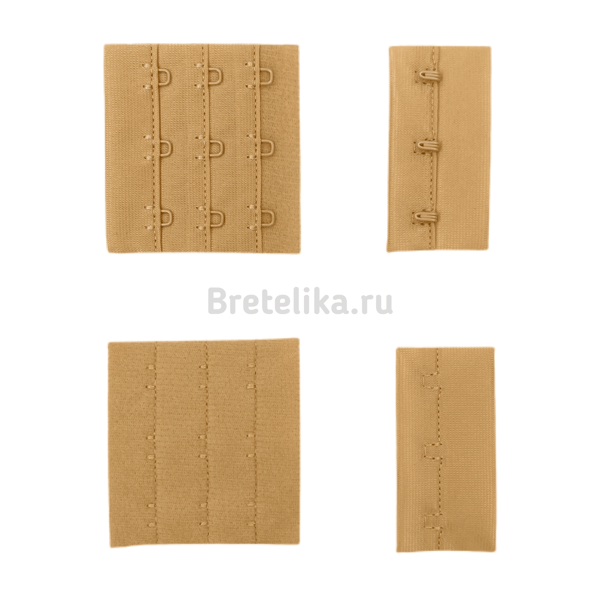 Застежка тканевая, 57 мм, 3*3, песочно-бежевая