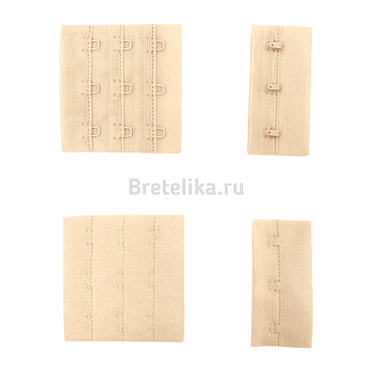 Застежка тканевая, 57 мм, 3*3, кремовая