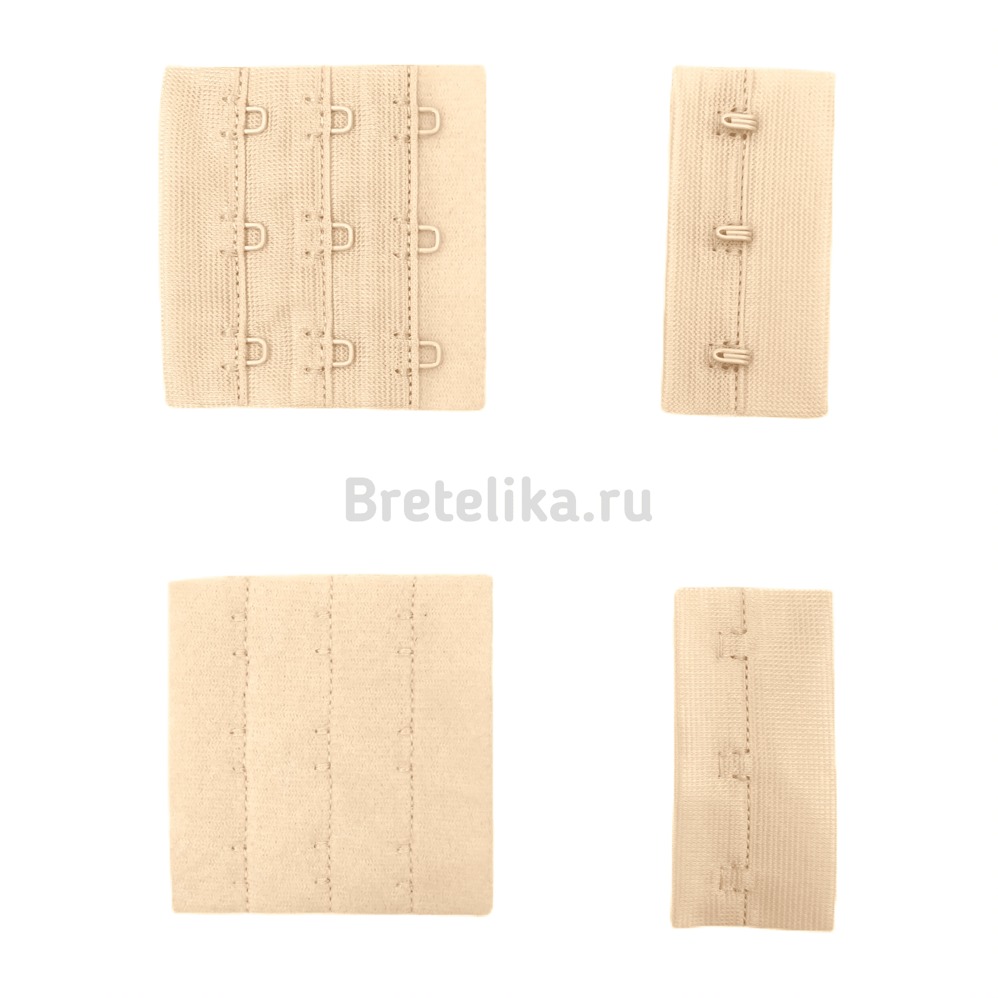 Застежка тканевая, 57 мм, 3*3, кремовая