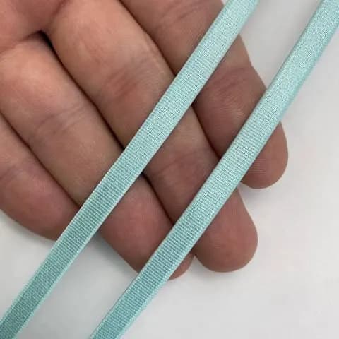 Бретелечная резинка голубая 6 мм