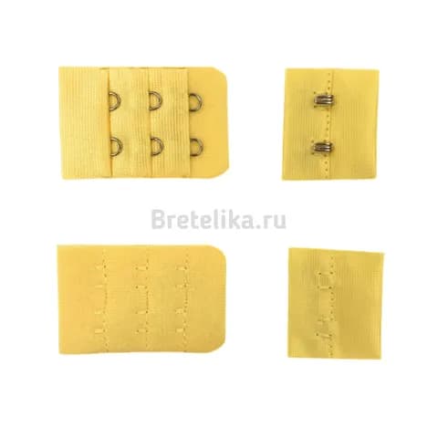 Застежка тканевая, 32 мм, 3*2, желтая