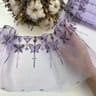 Вышивка на сетке светло-фиолетовая 17 см 1
