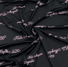 Микрофибра черная с розовым принтом, Lauma, 155 см, 110 г/м² 1