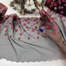 Вышивка на сетке сердечки 26 см 1