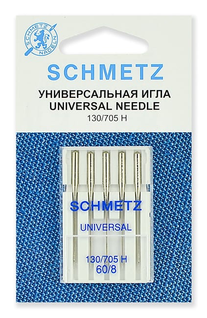 Иглы универсальные Schmetz 130/705H № 60, уп.5 игл