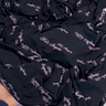 Микрофибра черная с розовым принтом, Lauma, 155 см, 110 г/м² 2